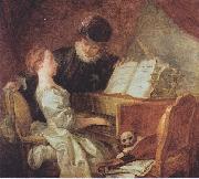 Jean Honore Fragonard The musical lesson oil painting reproduction